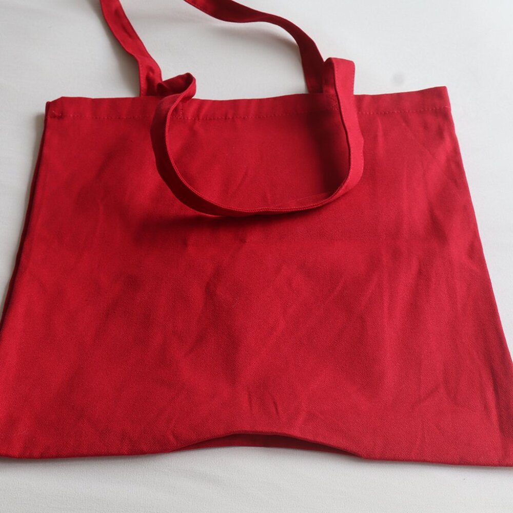 Sezane Red Love Tote Bag - Picture 4 of 5
